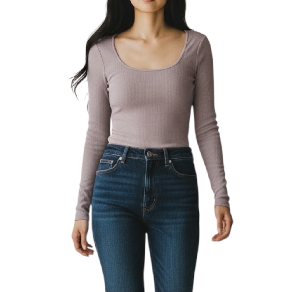 CLUB MONACO Ruben Textured Knit Long Sleeve Shirt in Lavender Size XS